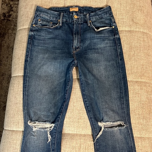 HP🎉!! MOTHER HIGH WAISTED LOOKER ANKLE FRAY 29 - Picture 5 of 16